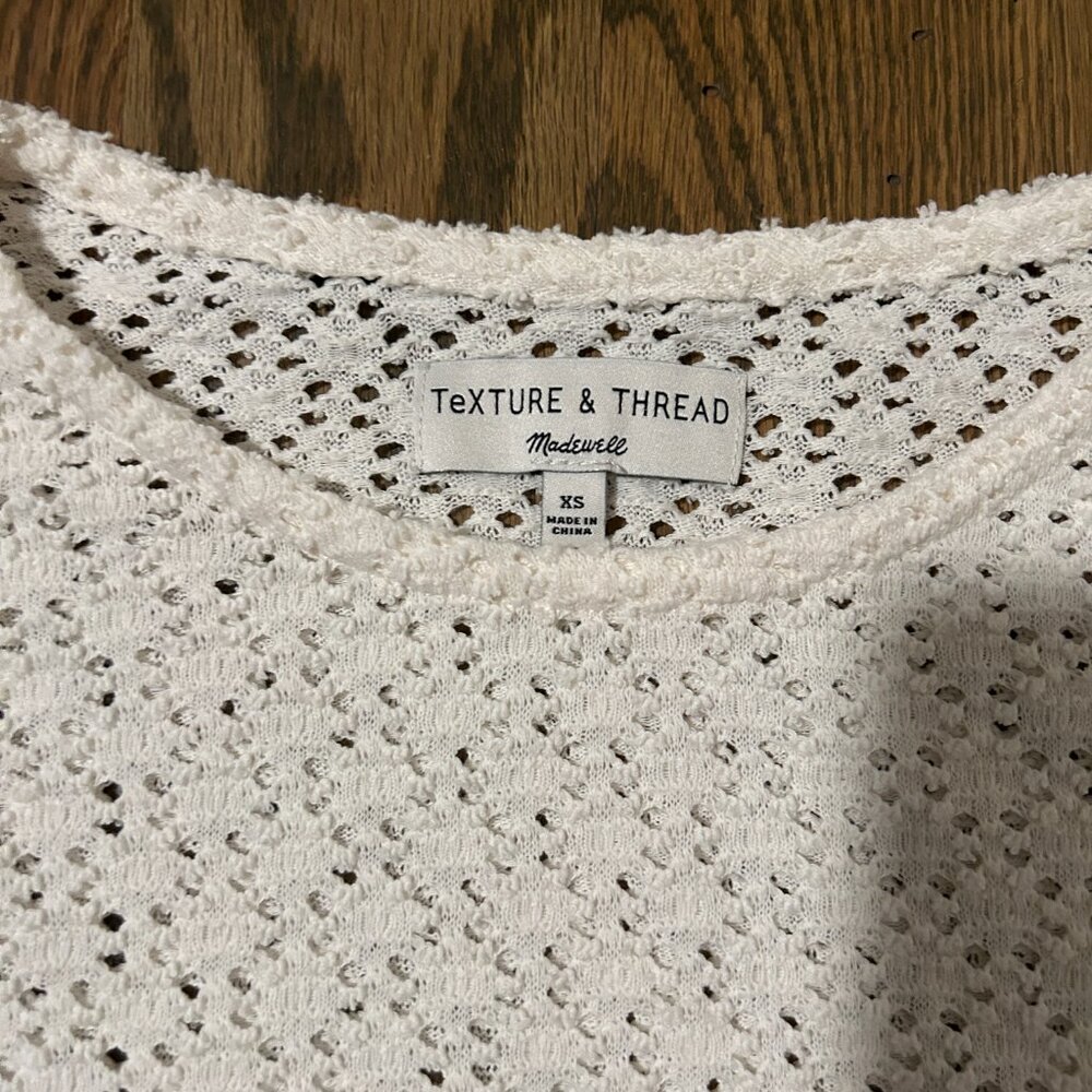 Madewell Texture & Thread Eyelet Flutter Sleeve W… - image 4